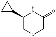 (5R)-5-环丙基吗啉-3-酮, 1390681-24-9, 结构式