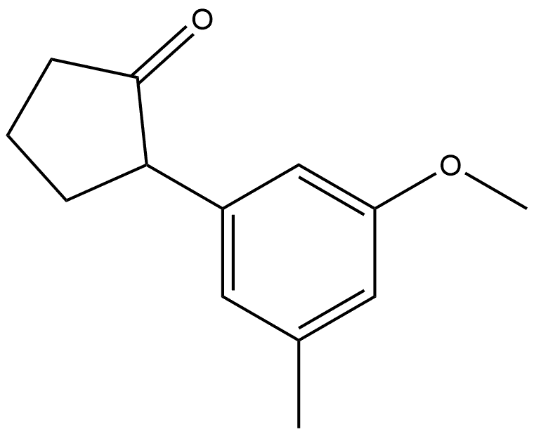 2-(3-Methoxy-5-methylphenyl)cyclopentanone Structure