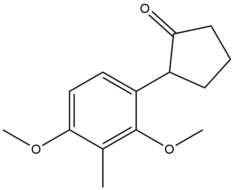 2-(2,4-Dimethoxy-3-methylphenyl)cyclopentanone Struktur