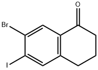 7-Bromo-3,4-dihydro-6-iodo-1(2H)-naphthalenone Structure