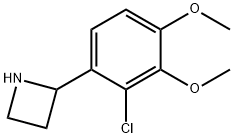 2-(2-氯-3,4-二甲氧基苯基)氮杂环丁烷,1391304-77-0,结构式