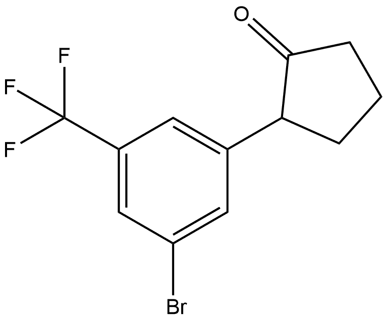 2-[3-Bromo-5-(trifluoromethyl)phenyl]cyclopentanone Struktur