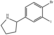 2-(4-bromo-3-iodophenyl)pyrrolidine,1391330-40-7,结构式