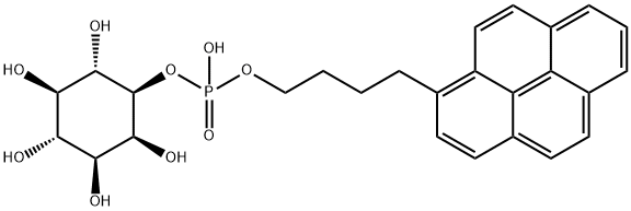 4-(1-pyreno)butylphosphorylinositol 结构式