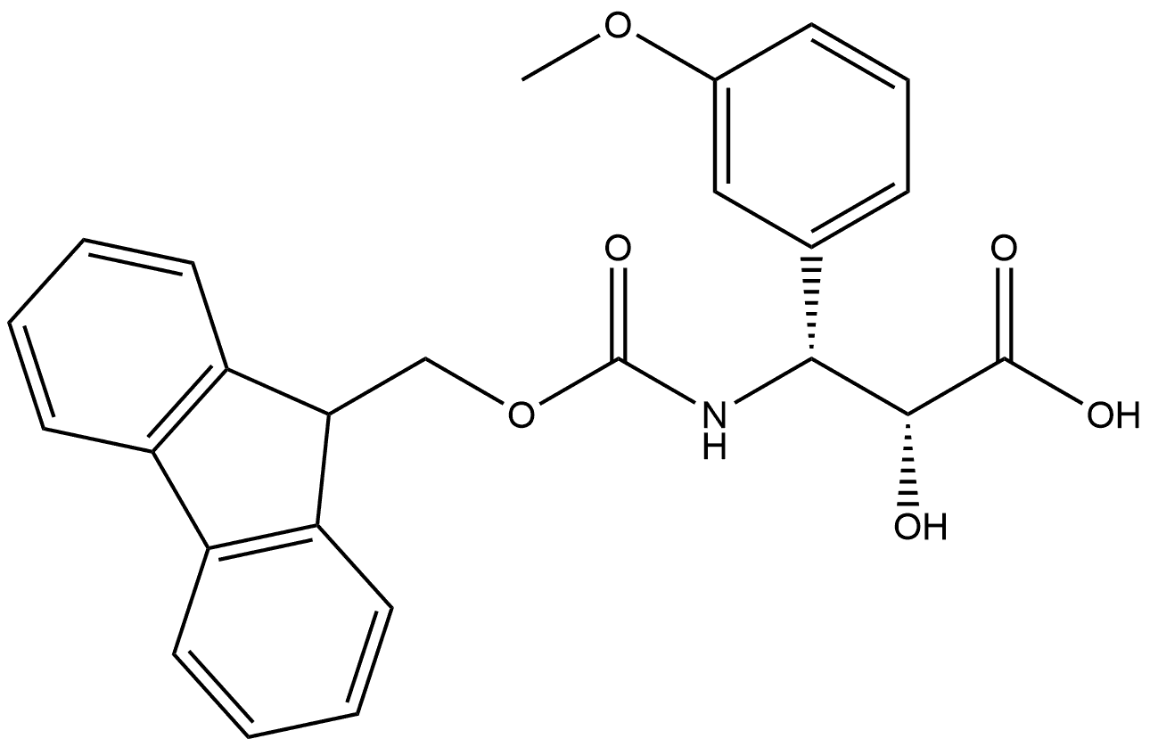 N-(9H-Fluoren-9-yl)MethOxy]Carbonyl (2R,3R)-3-Amino-2-hydroxy-3-(3-methoxy-phenyl)propionic acid Structure