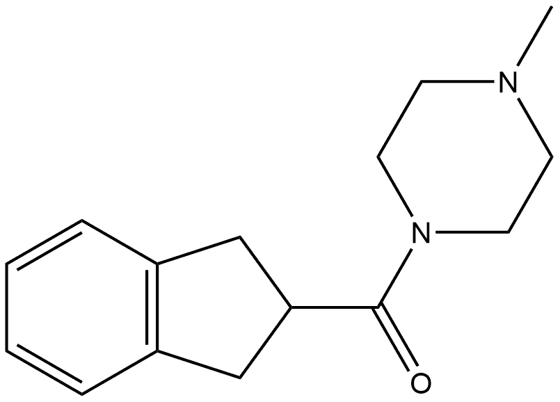 (2,3-Dihydro-1H-inden-2-yl)(4-methyl-1-piperazinyl)methanone Structure