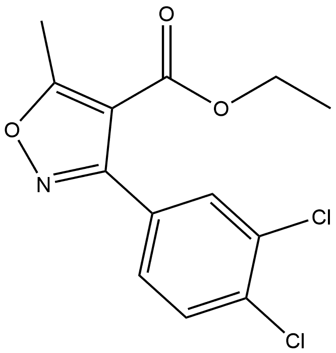 Ethyl 3-(3,4-Dichlorophenyl)-5-methylisoxazole-4-carboxylate Structure