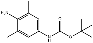 Carbamic acid, N-(4-amino-3,5-dimethylphenyl)-, 1,1-dimethylethyl ester 化学構造式