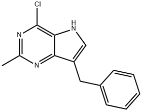 7-Benzyl-4-chloro-2-methyl-5H-pyrrolo[3,2-d]pyrimidine Struktur