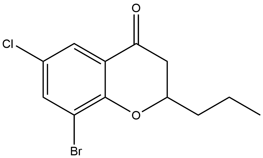 8-bromo-6-chloro-2-propylchroman-4-one,1392819-73-6,结构式