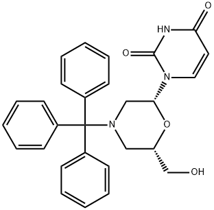 7’-OH-N-trityl morpholino uracil 化学構造式