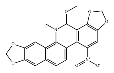 [1,3]Benzodioxolo[5,6-c]-1,3-dioxolo[4,5-i]phenanthridine, 13,14-dihydro-14-methoxy-13-methyl-5-nitro-