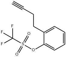 Methanesulfonic acid, 1,1,1-trifluoro-, 2-(3-butyn-1-yl)phenyl ester Structure