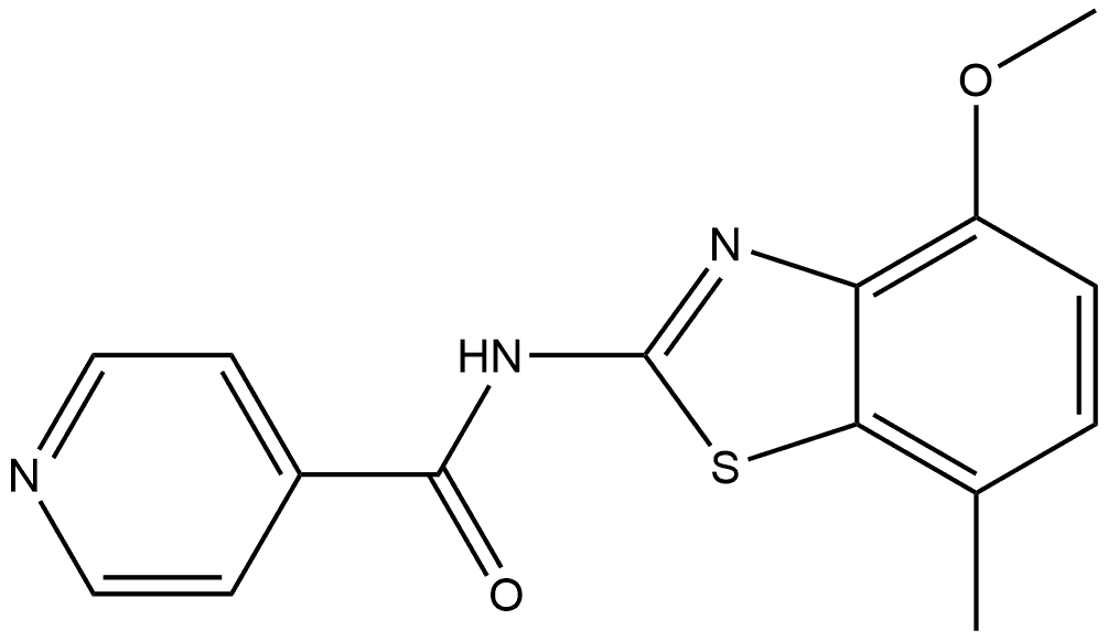 N-(4-methoxy-7-methylbenzo[d]thiazol-2-yl)isonicotinamide Structure