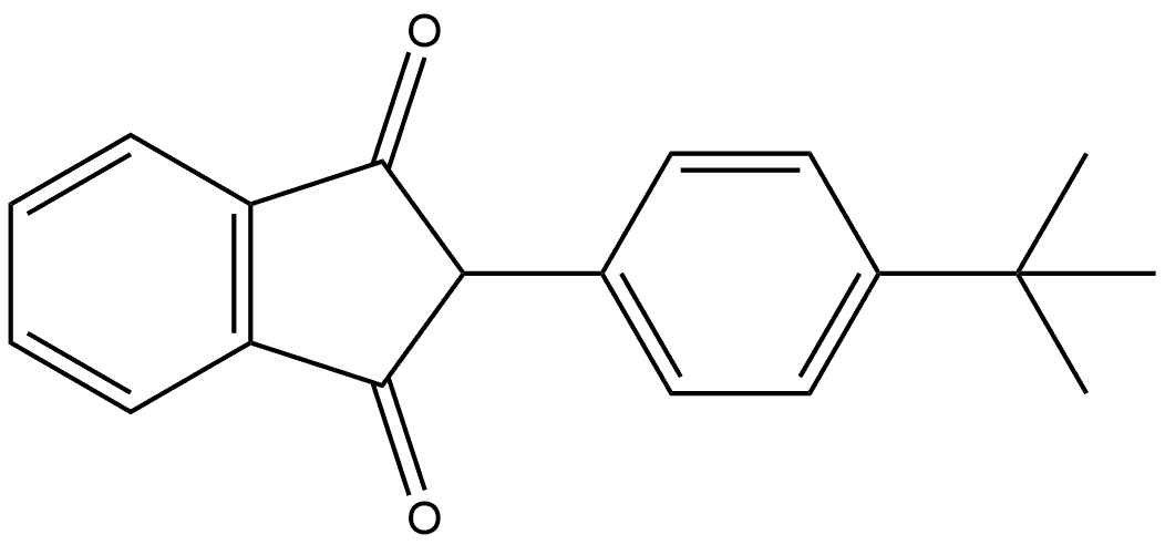 2-[4-(叔丁基)苯基]-1H-茚-1,3(2H)-二酮, 13935-96-1, 结构式