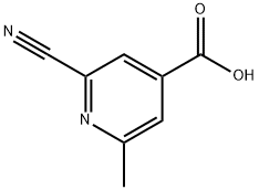 4-Pyridinecarboxylic acid, 2-cyano-6-methyl- Structure