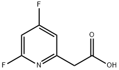 2-Pyridineacetic acid, 4,6-difluoro- Struktur