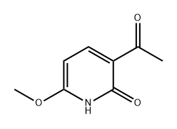 2(1H)-Pyridinone, 3-acetyl-6-methoxy-,1393539-50-8,结构式