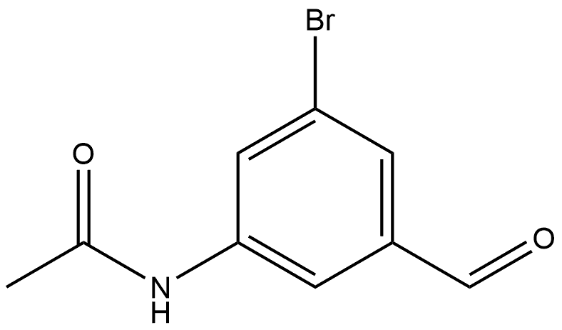 N-(3-Bromo-5-formylphenyl)acetamide Struktur