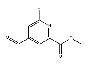 6-氯-4-甲酰甲基吡啶甲酸甲酯,1393551-80-8,结构式