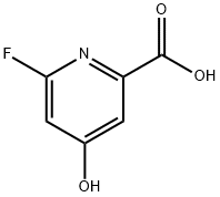 2-Pyridinecarboxylic acid, 6-fluoro-4-hydroxy- Struktur