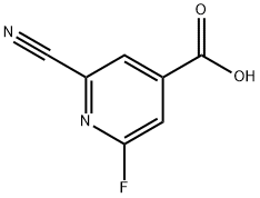 4-Pyridinecarboxylic acid, 2-cyano-6-fluoro- Struktur