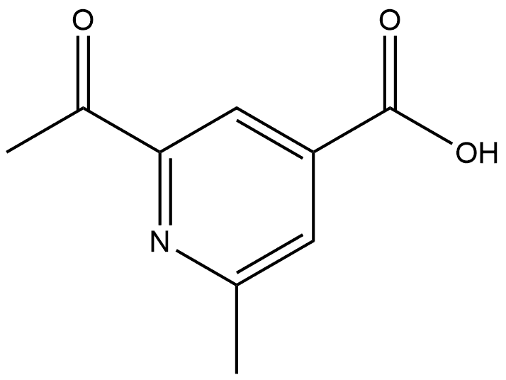 2-Acetyl-6-methyl-4-pyridinecarboxylic acid Struktur