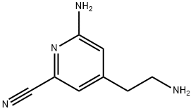 2-Pyridinecarbonitrile, 6-amino-4-(2-aminoethyl)- Structure