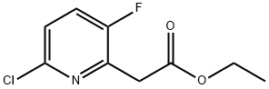 2-Pyridineacetic acid, 6-chloro-3-fluoro-, ethyl ester 化学構造式