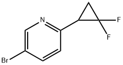 Pyridine, 5-bromo-2-(2,2-difluorocyclopropyl)- Struktur