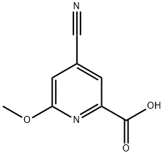 2-Pyridinecarboxylic acid, 4-cyano-6-methoxy- Structure