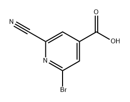 4-Pyridinecarboxylic acid, 2-bromo-6-cyano- Struktur