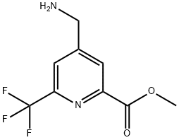 4-(氨基甲基)-6-(三氟甲基)吡啶甲酸甲酯, 1393569-75-9, 结构式