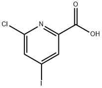 2-Pyridinecarboxylic acid, 6-chloro-4-iodo- 化学構造式