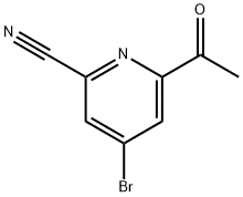 6-ACETYL-4-BROMOPYRIDINE-2-CARBONITRILE Structure