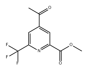 2-Pyridinecarboxylic acid, 4-acetyl-6-(trifluoromethyl)-, methyl ester Structure