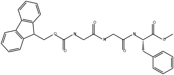 L-Phenylalanine, N-[(9H-fluoren-9-ylmethoxy)carbonyl]glycylglycyl-, methyl ester Structure