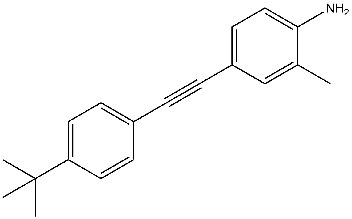 4-[2-[4-(1,1-Dimethylethyl)phenyl]ethynyl]-2-methylbenzenamine Structure