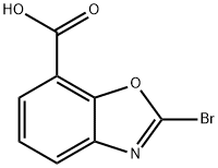 7-Benzoxazolecarboxylic acid, 2-bromo- 化学構造式