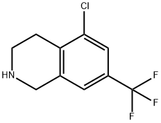 5-氯-7-(三氟甲基)-1,2,3,4-四氢异喹啉 结构式