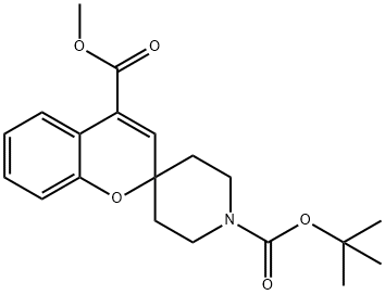 1'-BOC-螺[色烯-2,4'-哌啶]-4-甲酸甲酯 结构式
