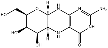 4H-Pyrano[3,2-g]pteridin-4-one, 2-amino-3,5,5a,6,7,8,9a,10-octahydro-6,7-dihydroxy-8-(hydroxymethyl)-, (5aS,6R,7R,8R,9aR)- Structure