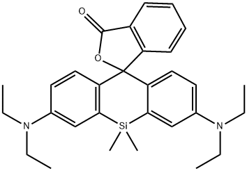 Spiro[isobenzofuran-1(3H),10'(9'H)-[9]silaanthracen]-3-one, 2',7'-bis(diethylamino)-9',9'-dimethyl-,1394130-35-8,结构式