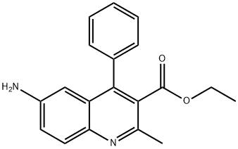 3-Quinolinecarboxylic acid, 6-amino-2-methyl-4-phenyl-, ethyl ester Structure