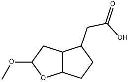 2H-Cyclopenta[b]furan-4-acetic acid, hexahydro-2-methoxy- Struktur