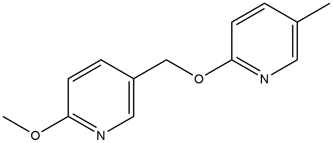 Pyridine, 2-methoxy-5-[[(5-methyl-2-pyridinyl)oxy]methyl]-,1394667-76-5,结构式