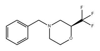 Morpholine, 4-(phenylmethyl)-2-(trifluoromethyl)-, (2S)- Structure