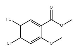 4-氯-5-羟基-2-甲氧基苯甲酸甲酯 结构式