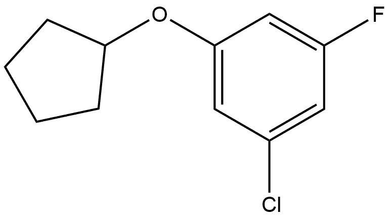 1-Chloro-3-(cyclopentyloxy)-5-fluorobenzene 化学構造式