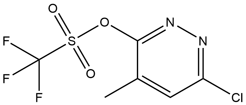 6-Chloro-4-methyl-3-pyridazinyl 1,1,1-trifluoromethanesulfonate Struktur